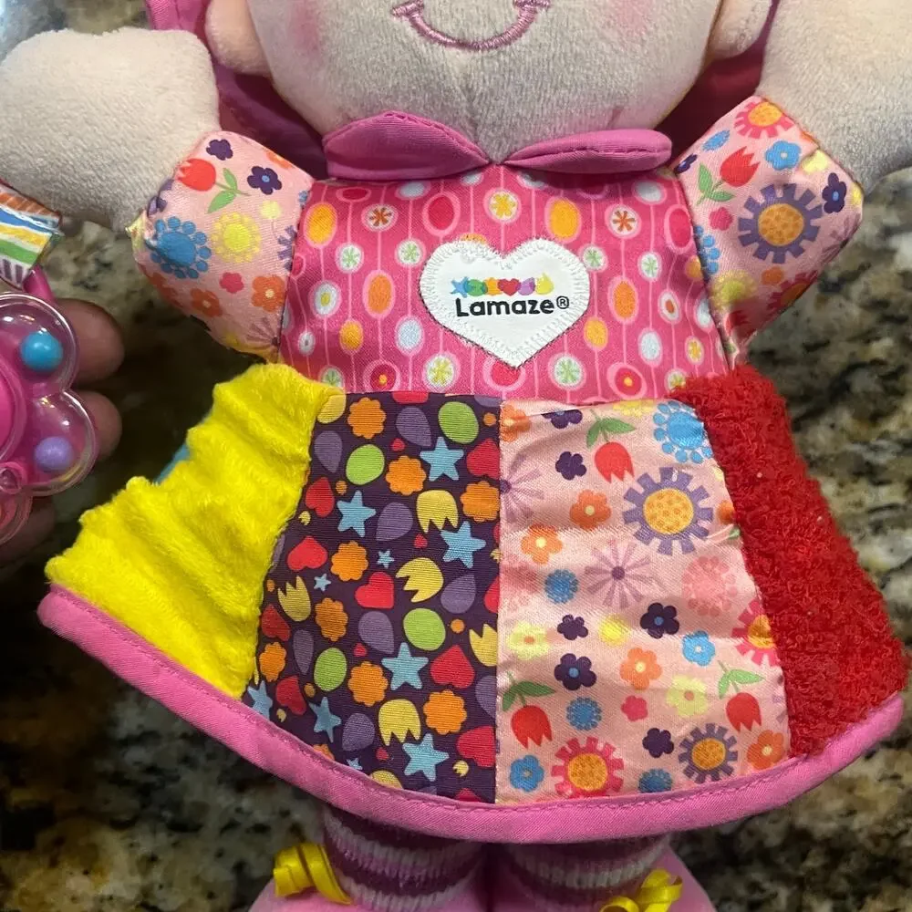 Tomy Lamaze My Friend Emily Sensory Development Baby Girl Plush‎ Doll Rattle 10”
